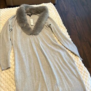 White House Black Market Heather Smoked Pearl Duster